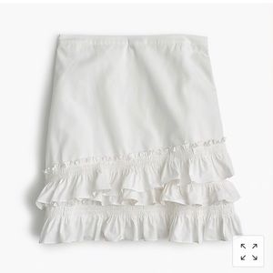 JCrew ruffle skirt in cotton-poplin